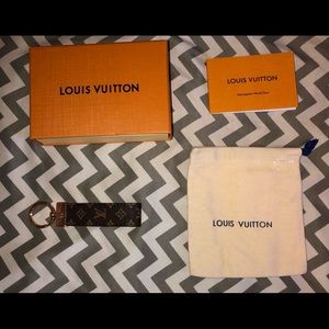 Louis Vuitton Monogrammed Dragonne Key Holder (M65221)